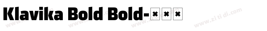 Klavika Bold Bold字体转换